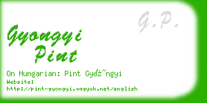 gyongyi pint business card